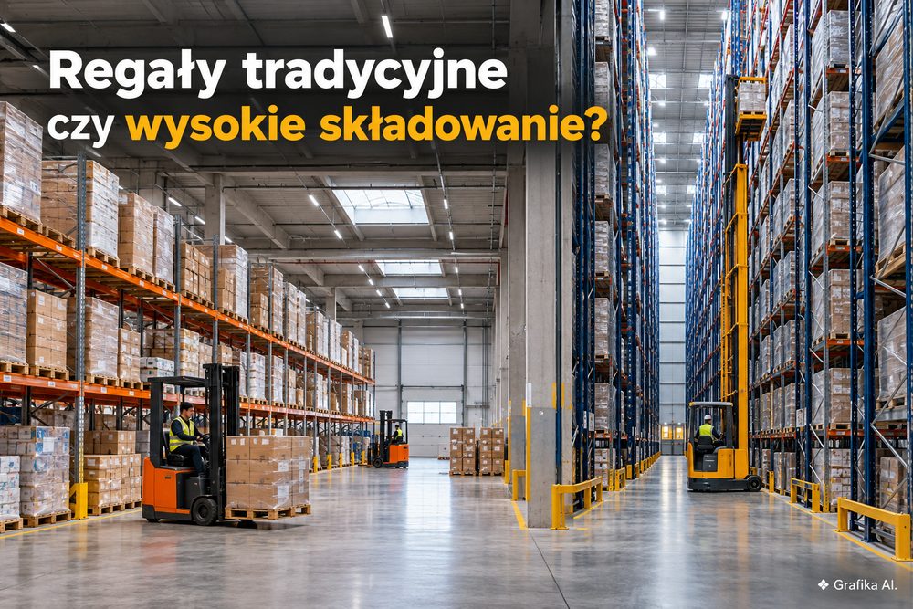 Regały paletowe tradycyjne i system wysokiego składowania